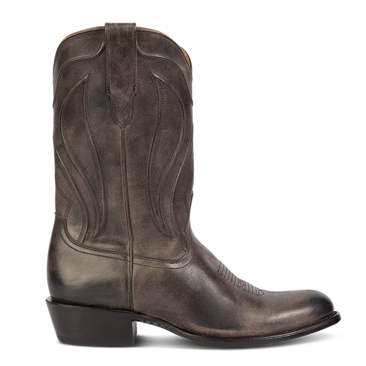 FREEBIRD men's Bandito black leather exterior pull straps front drip and traditional toe