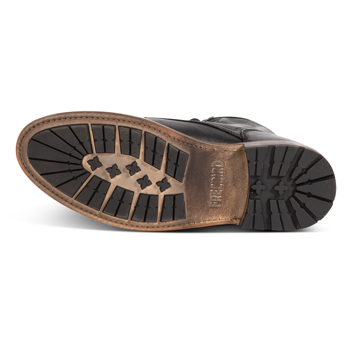 Leather tread sole on FREEBIRD men's Benning black boot