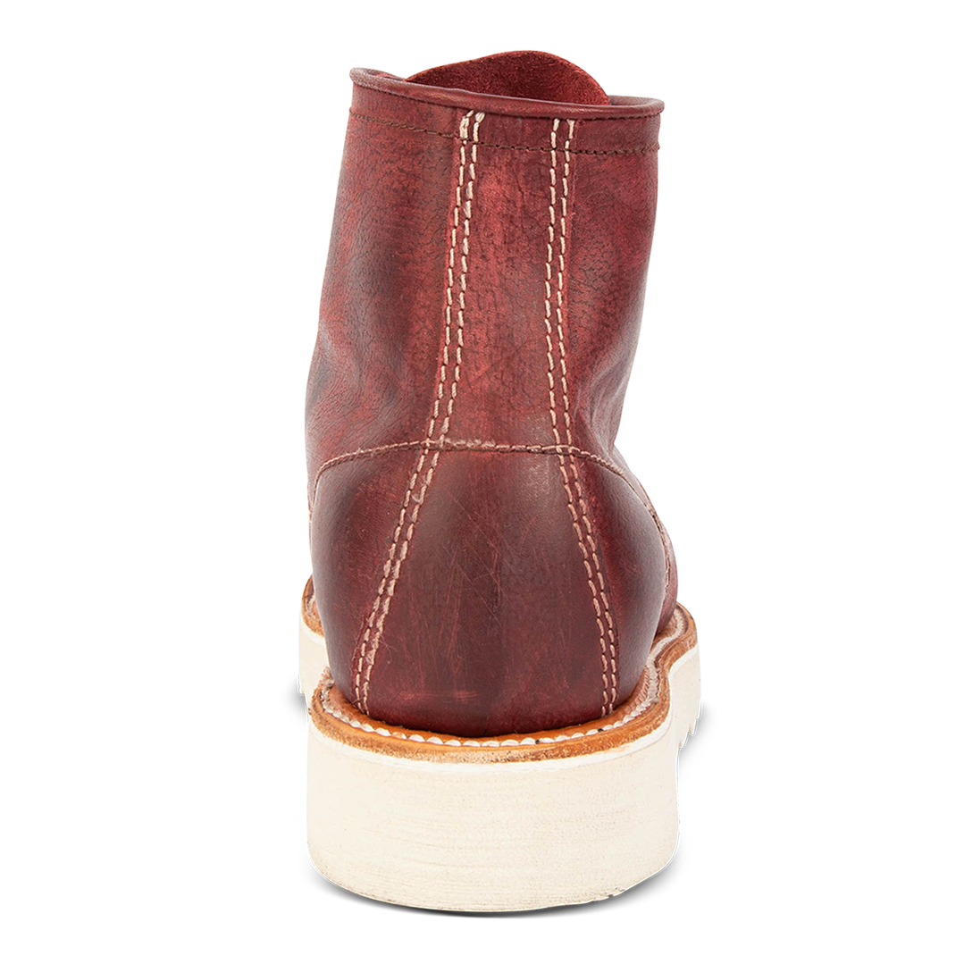 Back view showing stitch detailing and contrasting soft sole on FREEBIRD men's Carbon wine shoe