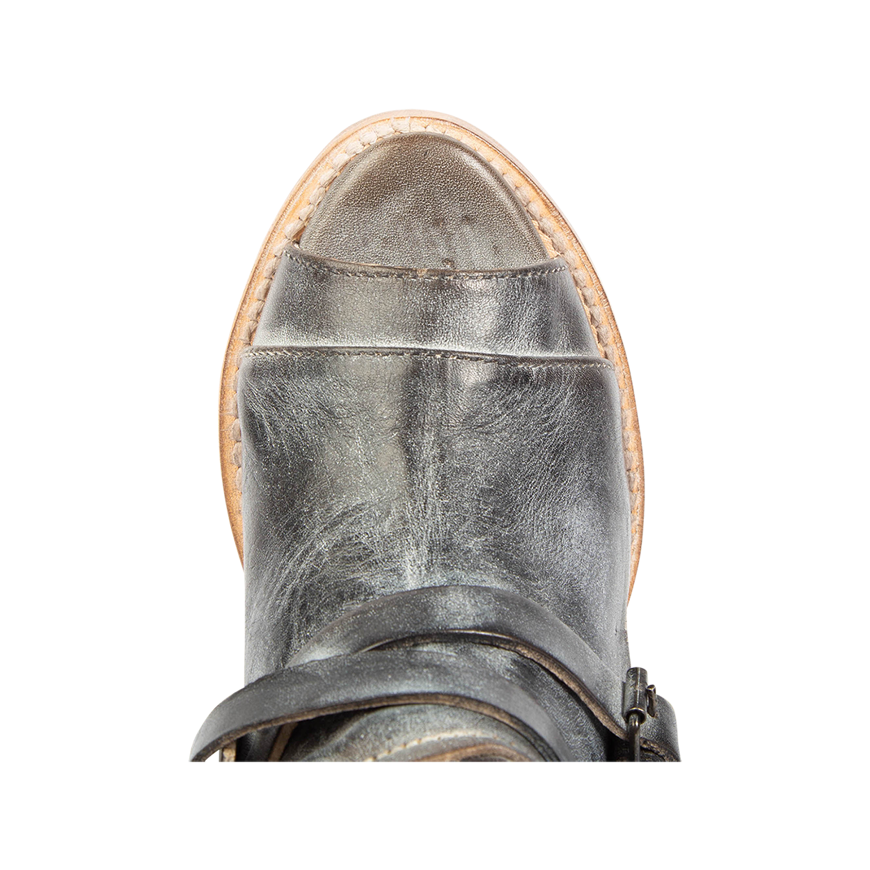 Top view showing peep toe FREEBIRD women's Carterr ice multi sandal