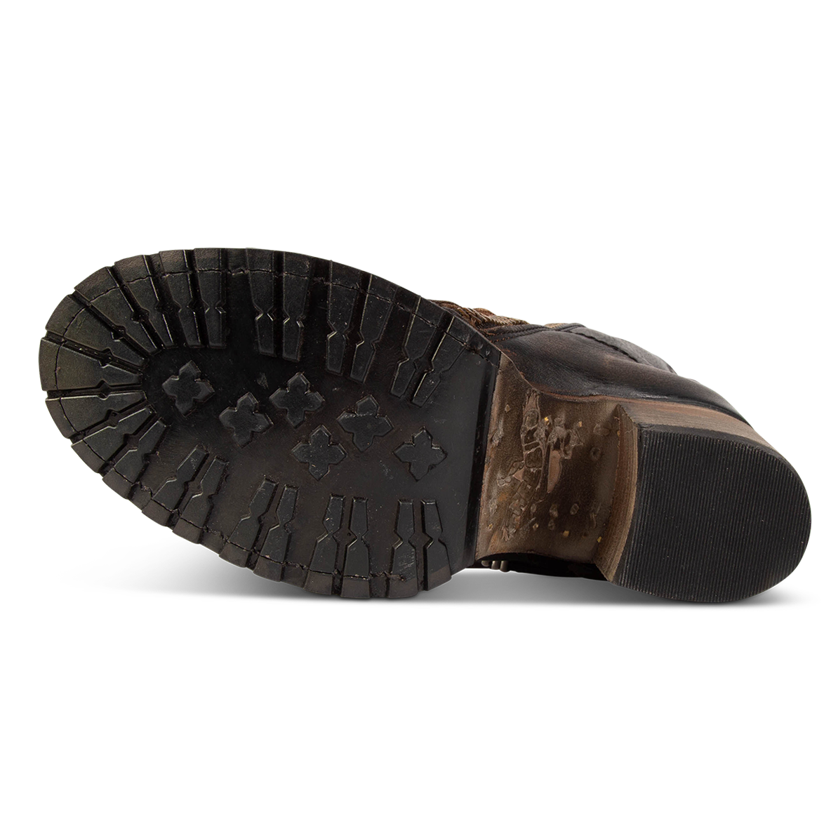 Tread sole on Freebird women's CORA black leather boot