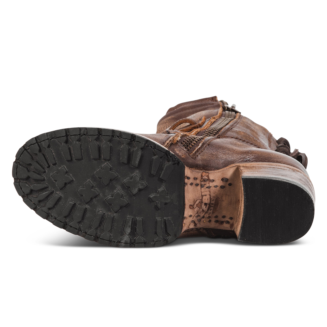 Tread sole on Freebird women's CORA brown leather boot