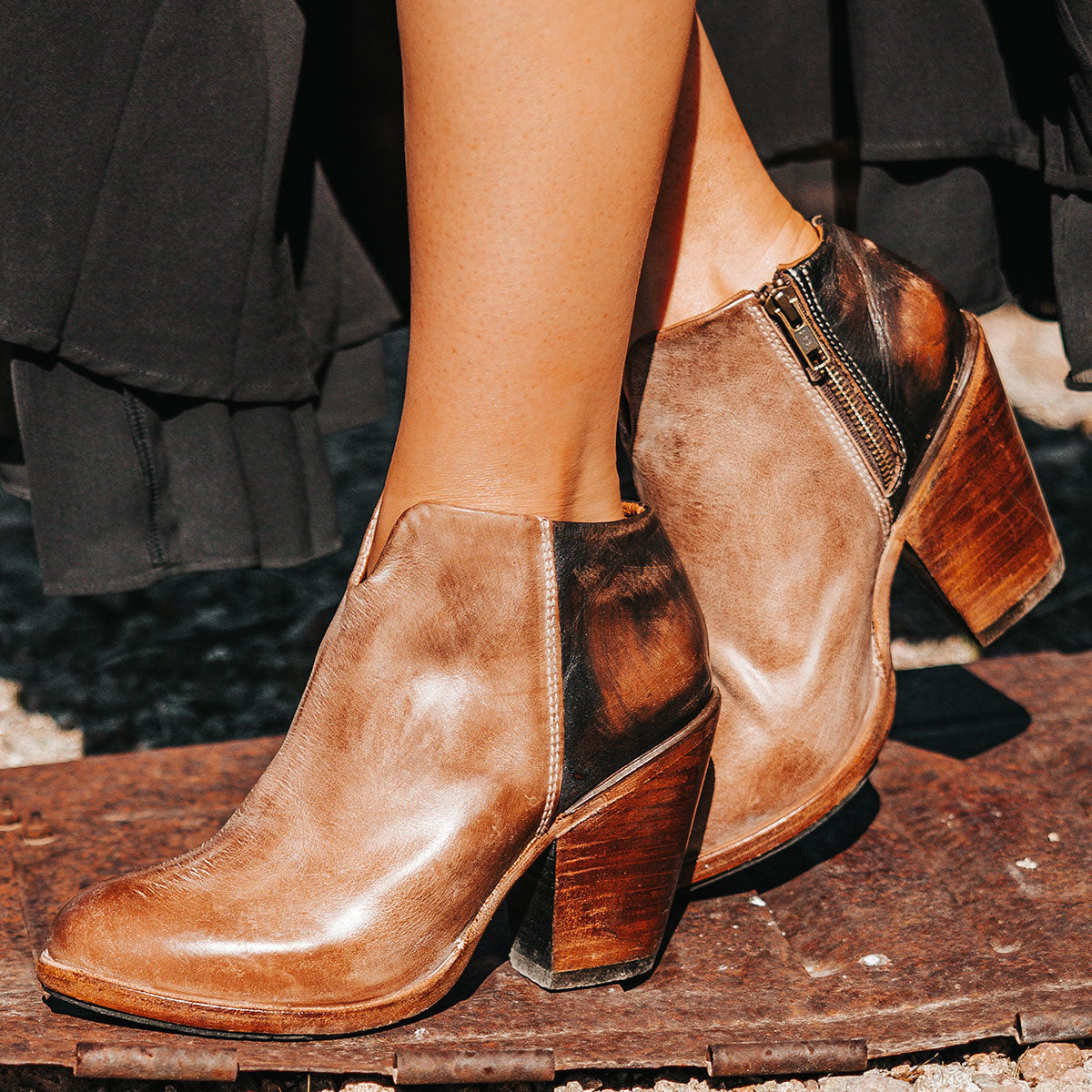Detroit Women's Heeled Back Zip Booties Taupe | Freebird Stores | Shop Women's Leather Ankle Boots & Taupe Heeled Booties Detroit Women's Heeled Back Zip Booties Taupe | Freebird Stores | Shop Women's Leather Ankle Boots & Taupe Heeled Booties