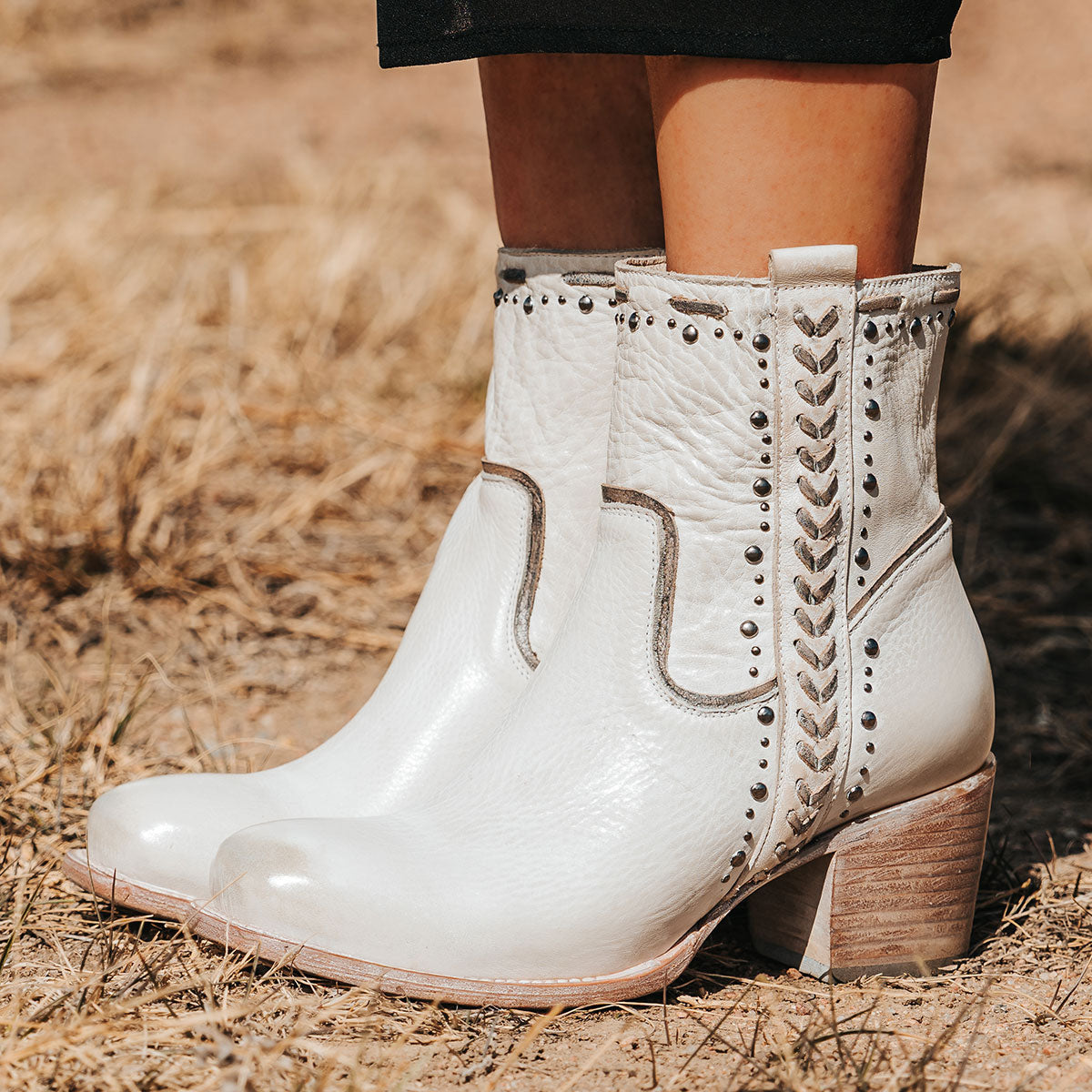 knee length dresses for ladies Women's White Leather Sierra Size 7 by Thursday Boot Company main image 0