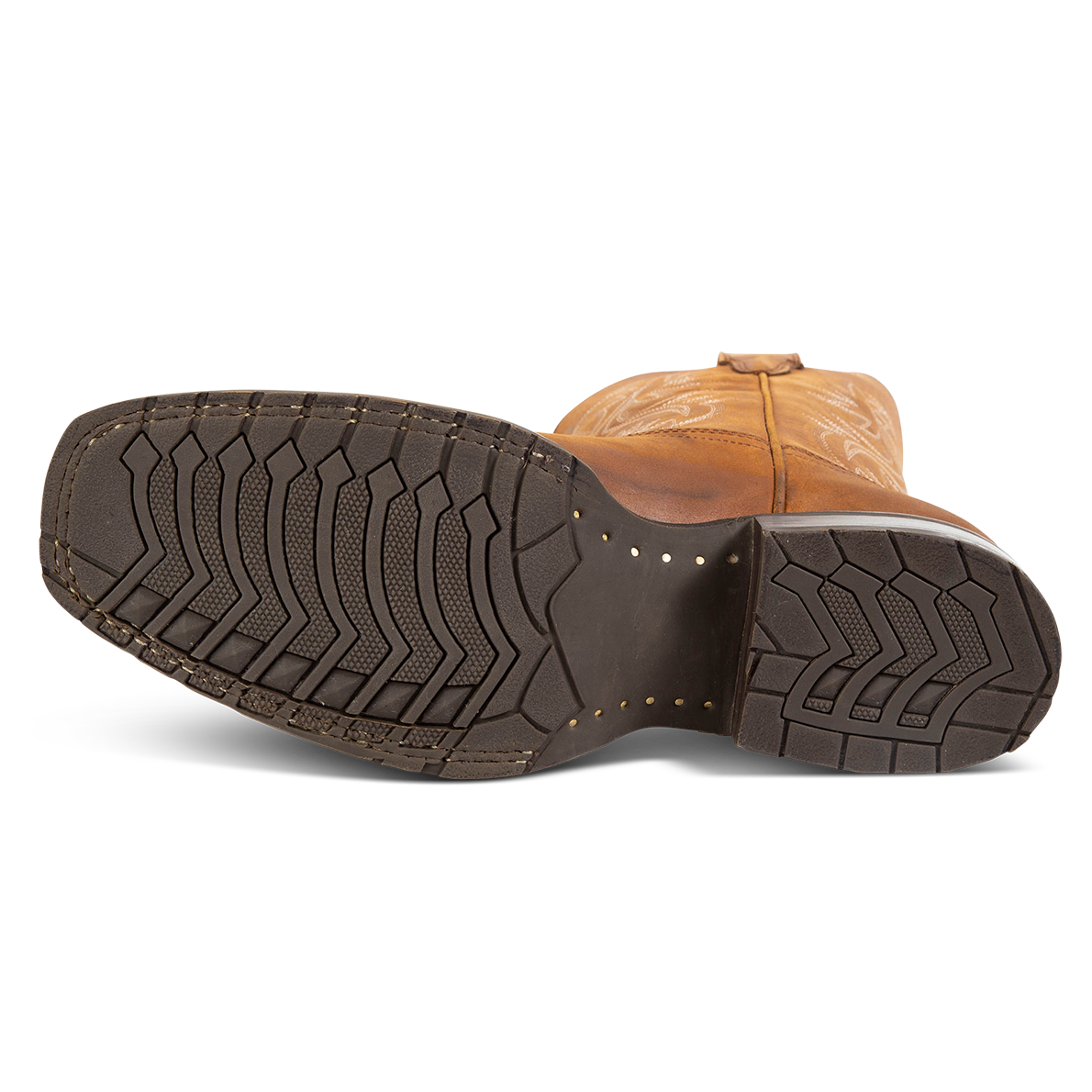 Tread sole on FREEBIRD men's Heritage tan leather boot