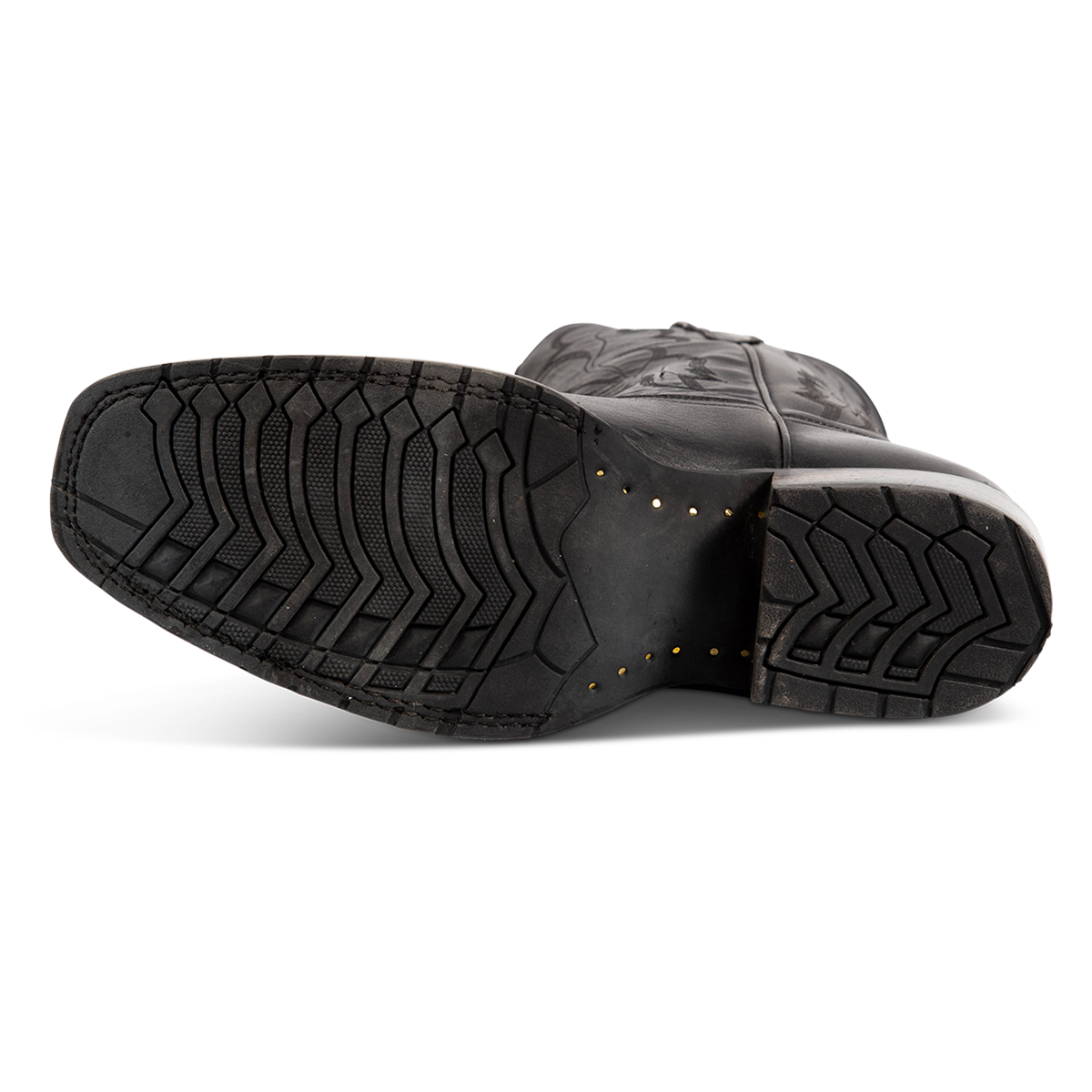 Tread sole on men's James black leather boot