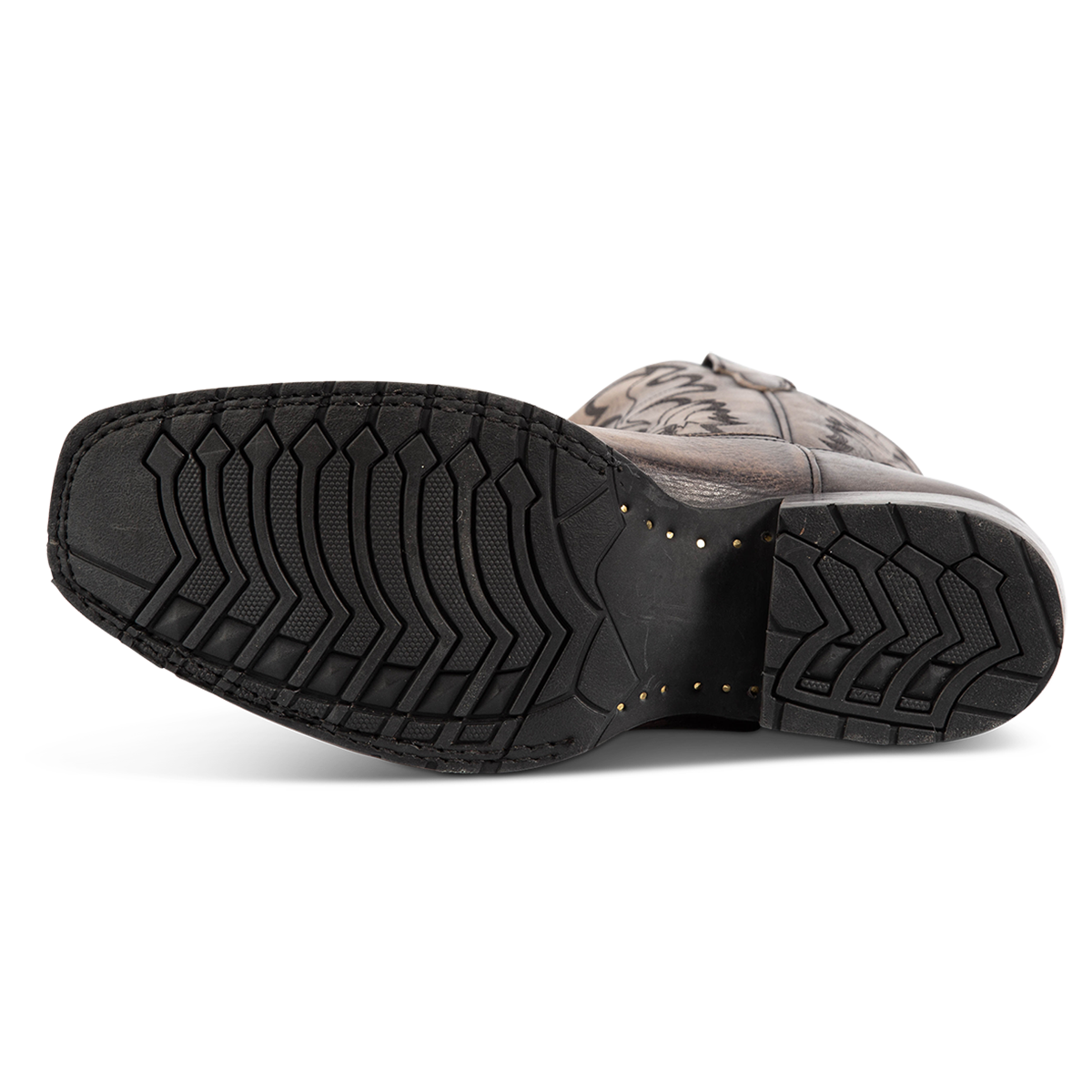 Tread sole on men's James grey distressed leather boot