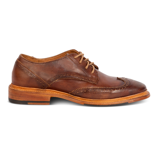 FREEBIRD men's Kensington cognac lace dress shoe with an wingtip toe