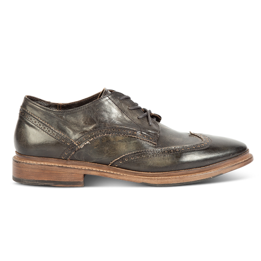 FREEBIRD men's Kensington olive lace dress shoe with an wingtip toe