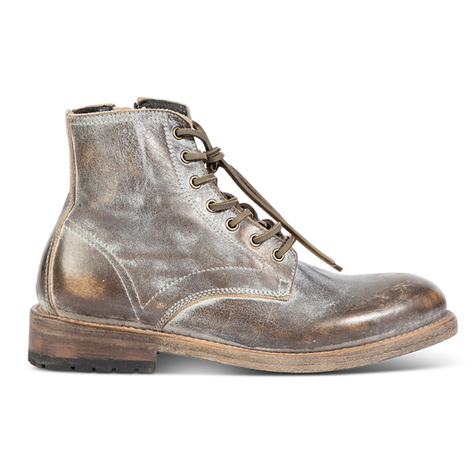 PENDLETON ice white leather front-lacing men's boots featuring heavy-duty eyelets and a rugged outdoor outsole.