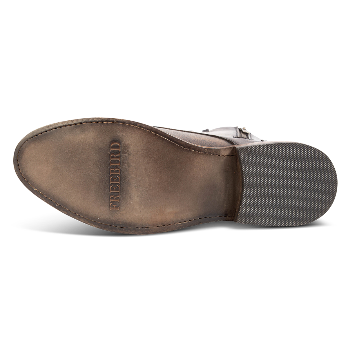 Leather imprinted sole FREEBIRD on men's Porter black leather boot
