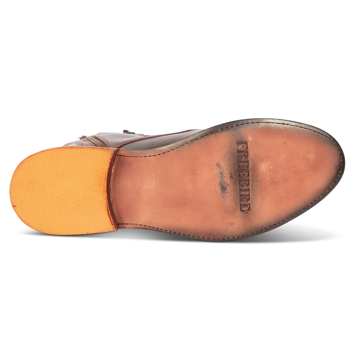 Leather imprinted sole FREEBIRD on men's Porter wine leather boot