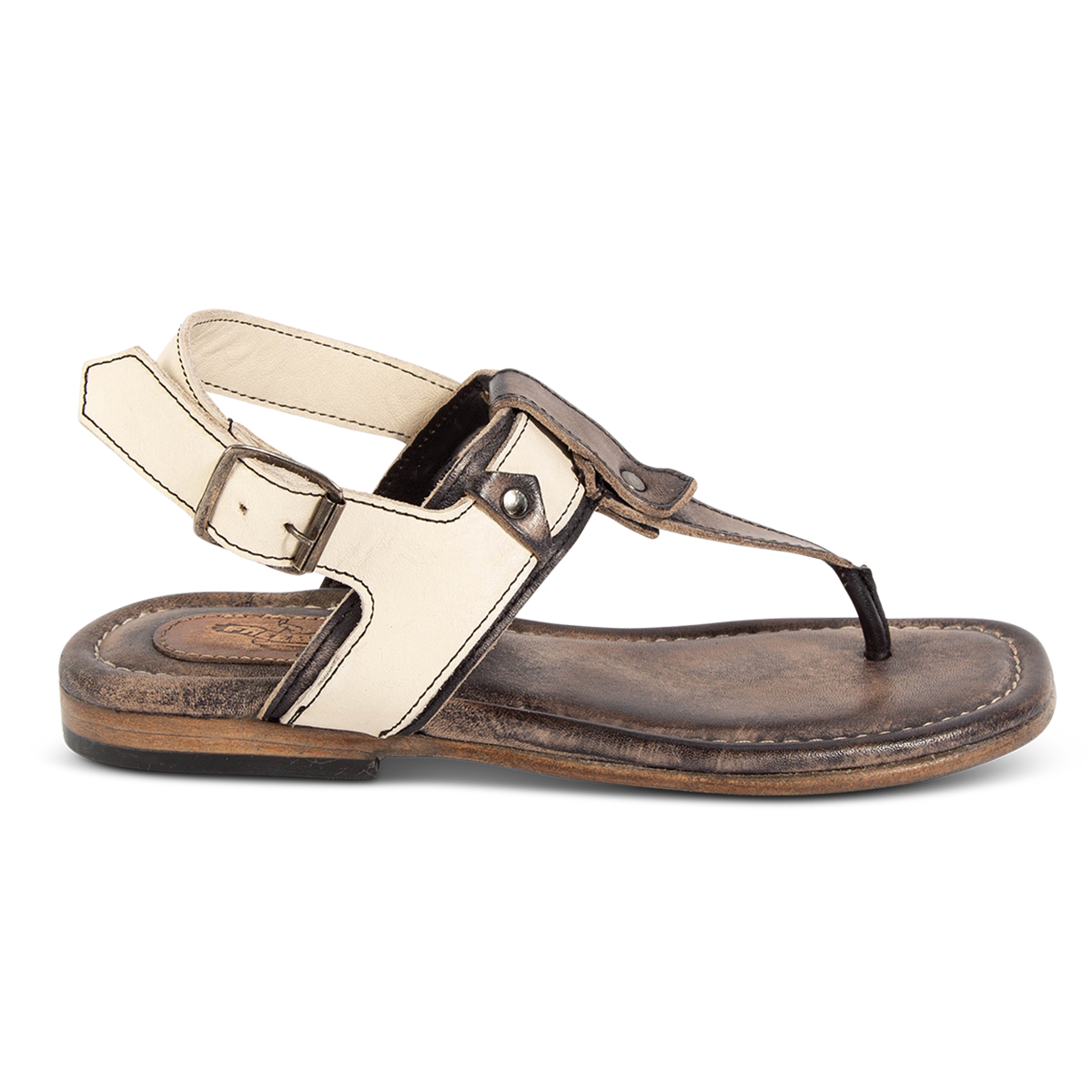 FREEBIRD women's Sorrento black multi leather sandal with an adjustable heel strap and slightly elevated heel