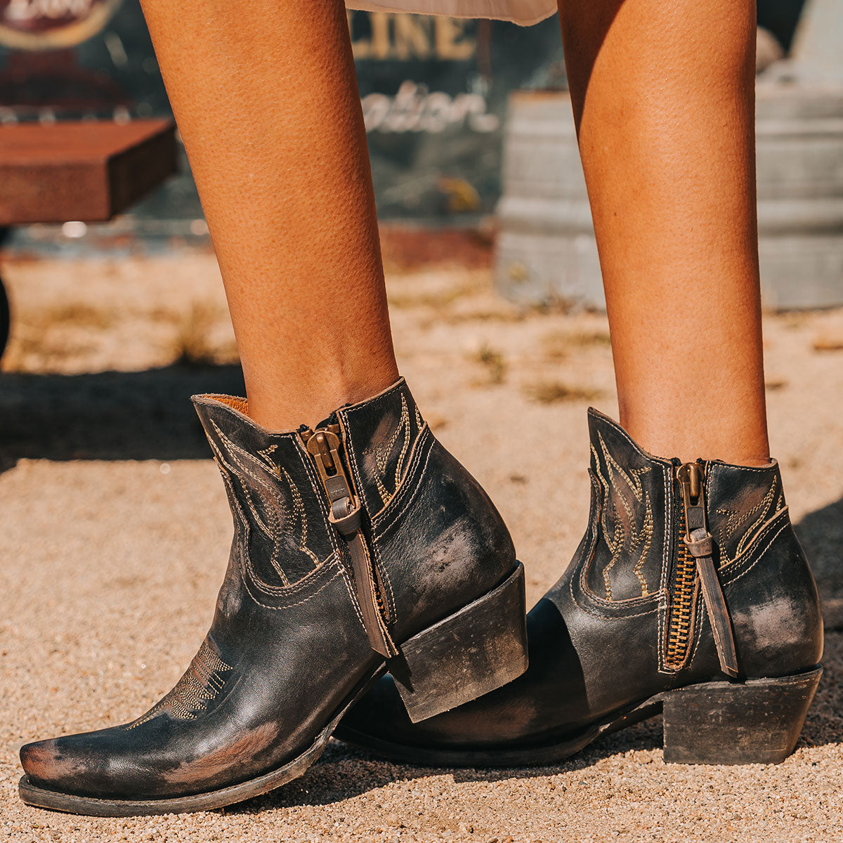WOLFIE Women's Leather Booties Black | Freebird Stores | Shop