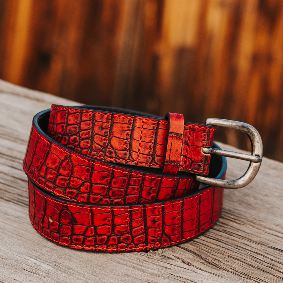 Classic Belt Red Croco