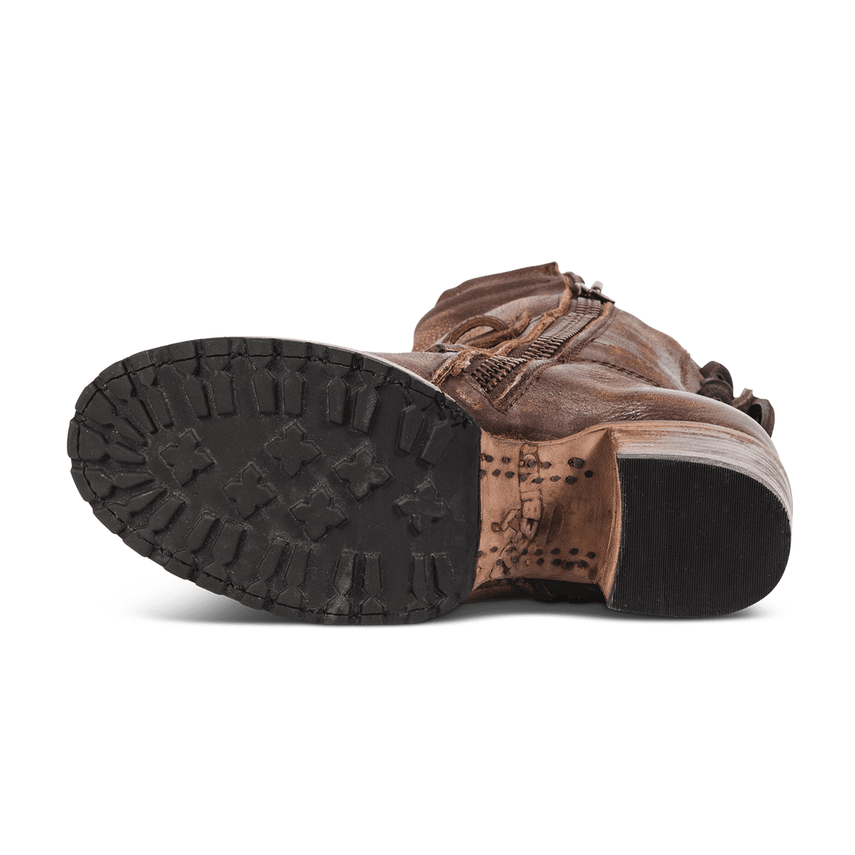 Tread sole on Freebird women's CORA brown leather boot