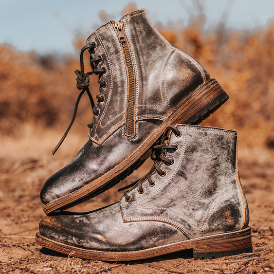 FREEBIRD men's Pendleton ice inside zip low heel ankle boot with almond toe