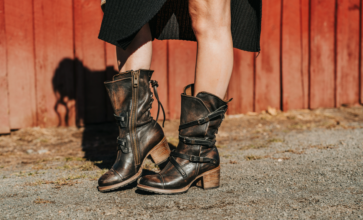 Freebird CORA boots on women standing in gravel