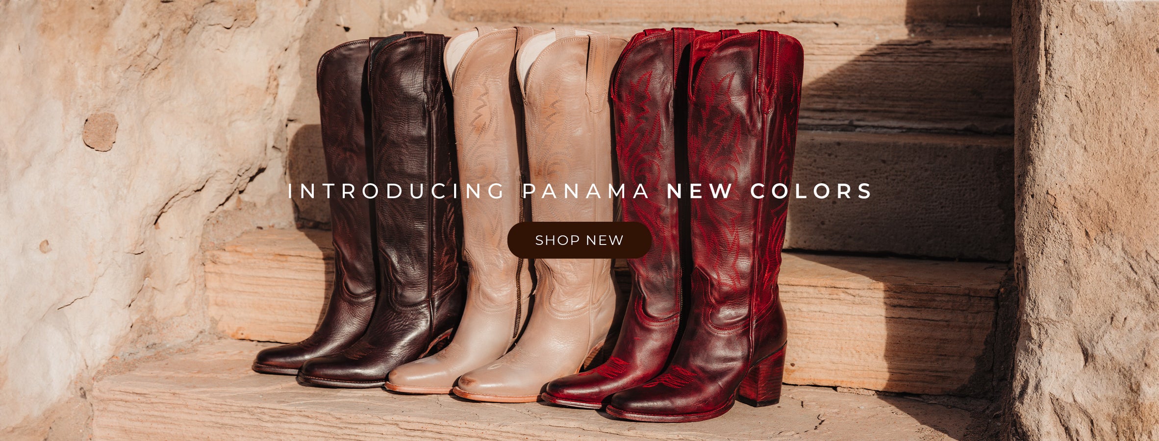 panama tall leather stitched heeled boot brown