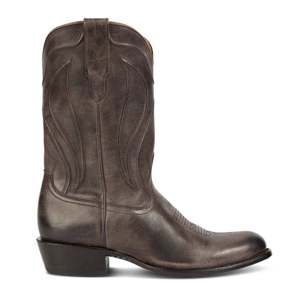 FREEBIRD men's Bandito black leather exterior pull straps front drip and traditional toe