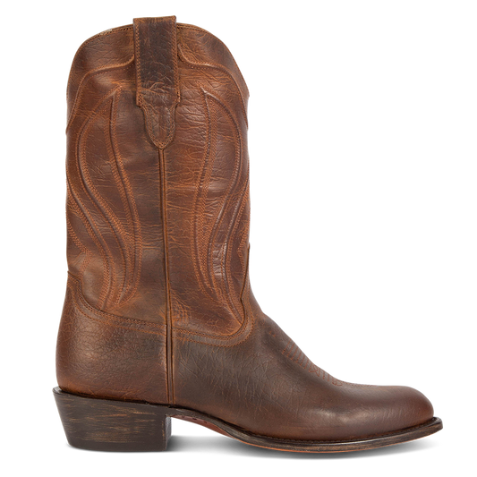FREEBIRD men's Bandito brown leather exterior pull straps front drip and traditional toe