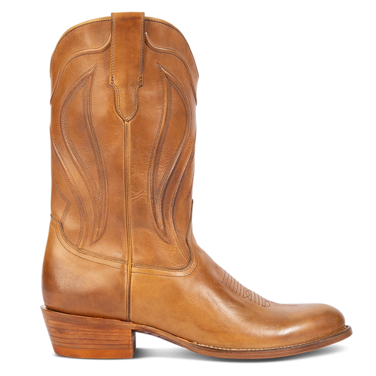 FREEBIRD men's Bandito camel leather exterior pull straps front drip and traditional toe
