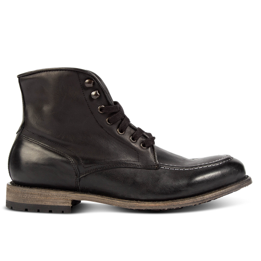 FREEBIRD men's Benning black front lace closure boot with tread sole