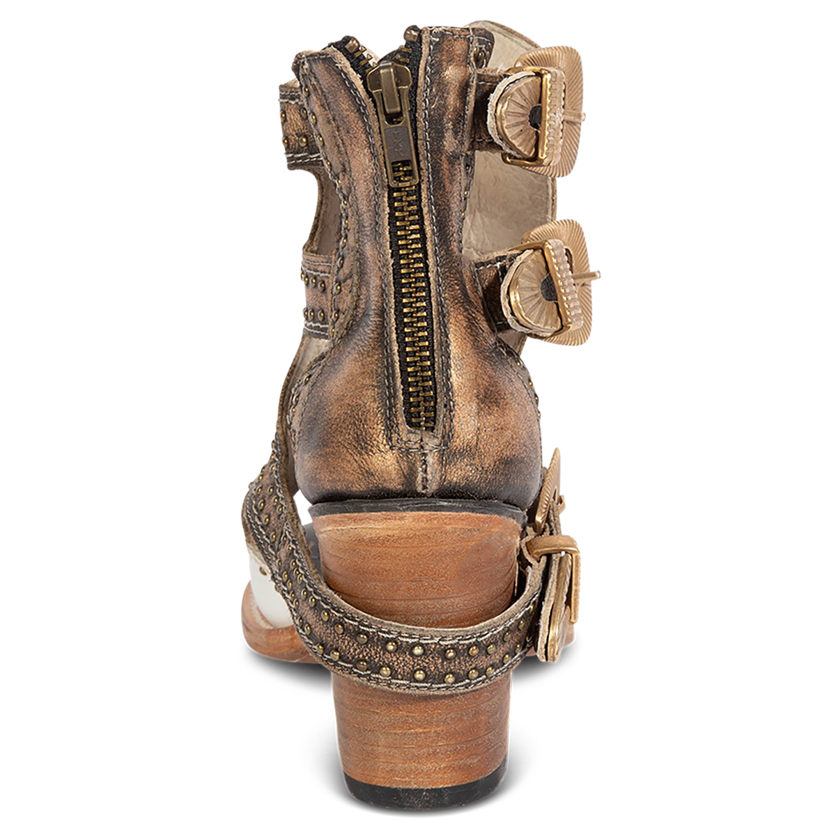 サンディーダ ブランヴェール BRADSHAW Women's Exclusive Leather Sandal White/Gold Multi