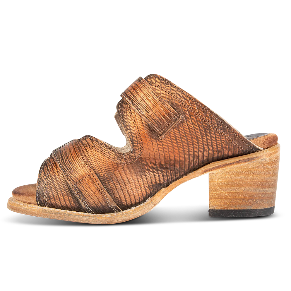 Inside view showing leather straps FREEBIRD women's Caprice copper sandal