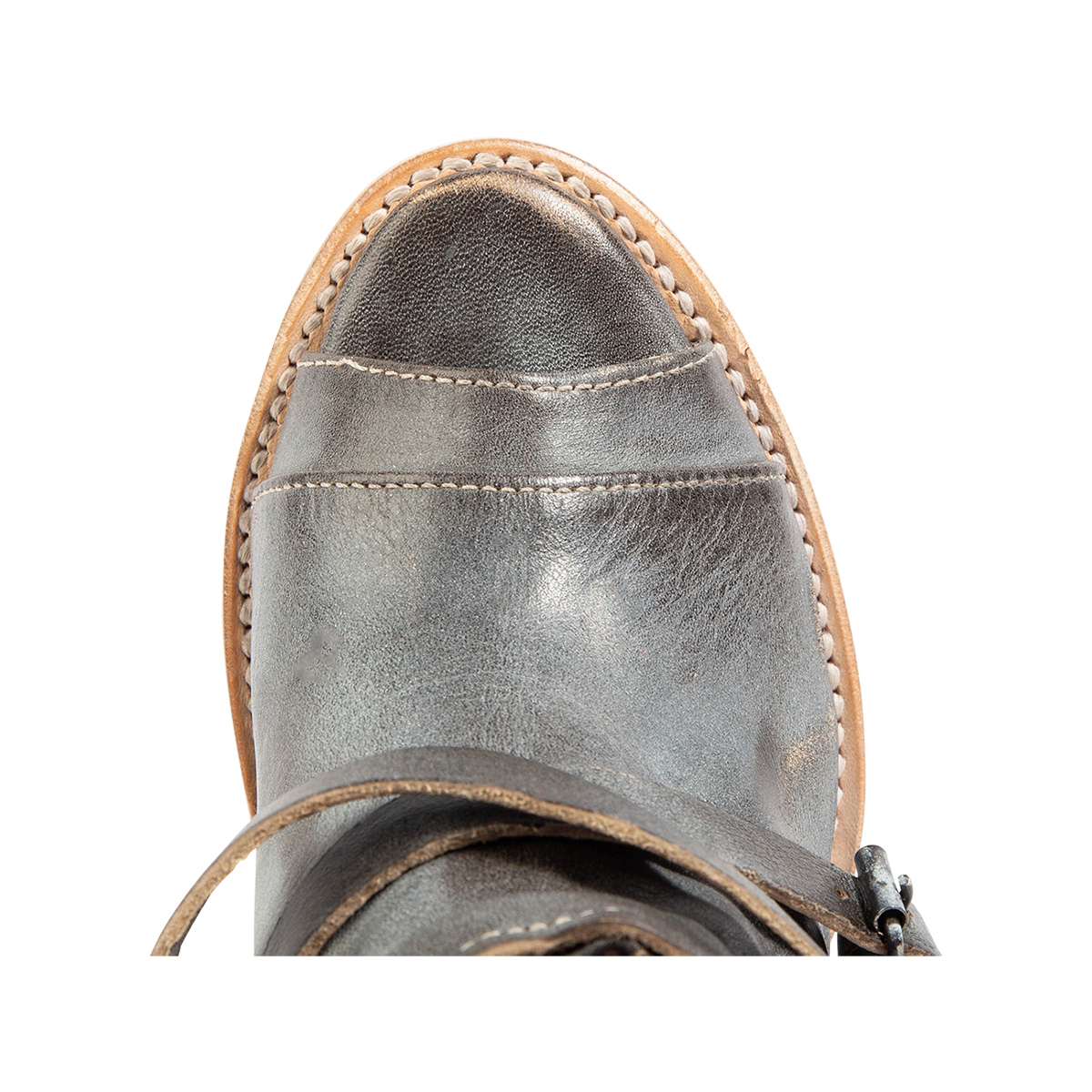 Top view showing peep toe FREEBIRD women's Carterr ice multi sandal