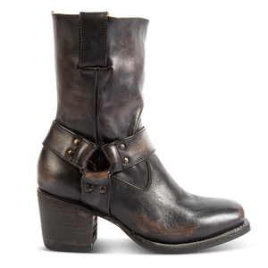 darcy exclusive square toe leather boot black