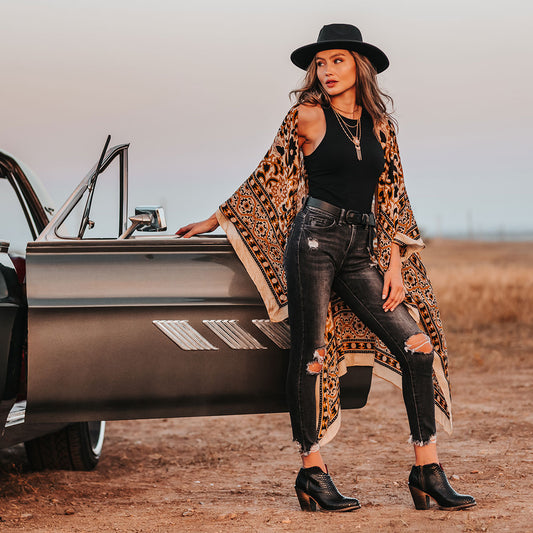 FREEBIRD women's Detroit black snake featuring inverted heel, front cut out dip, and two toned full grain leather lifestyle image