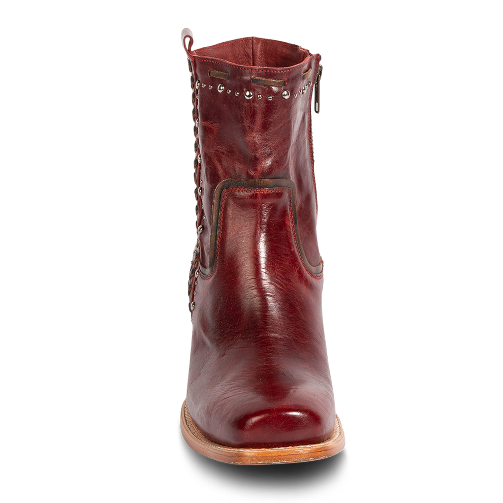 DUKE Women's Square Toe Leather Bootie Red | Freebird Stores | Shop ...