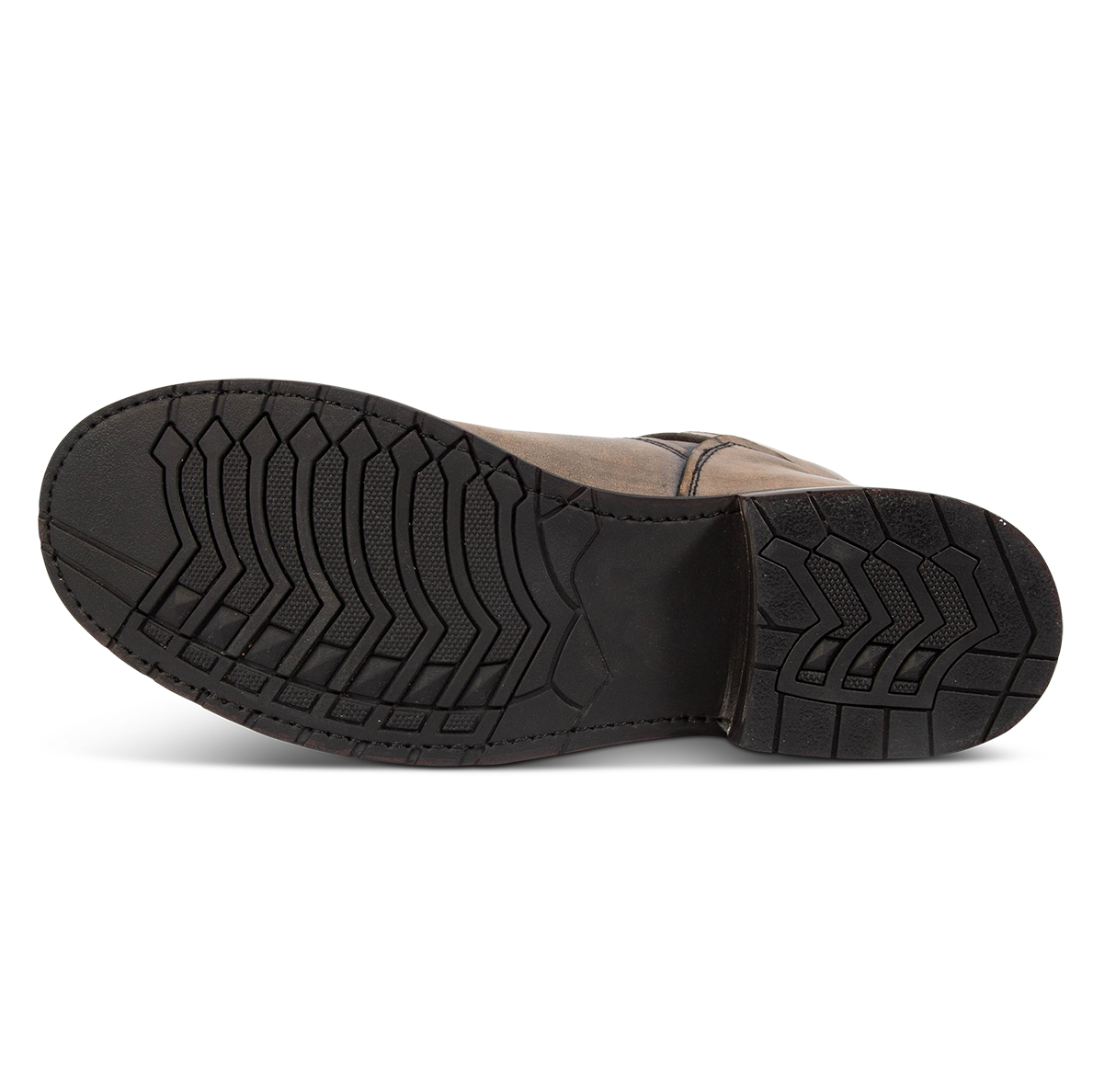 Rubber tread sole on FREEBIRD men's Easton black tall boot
