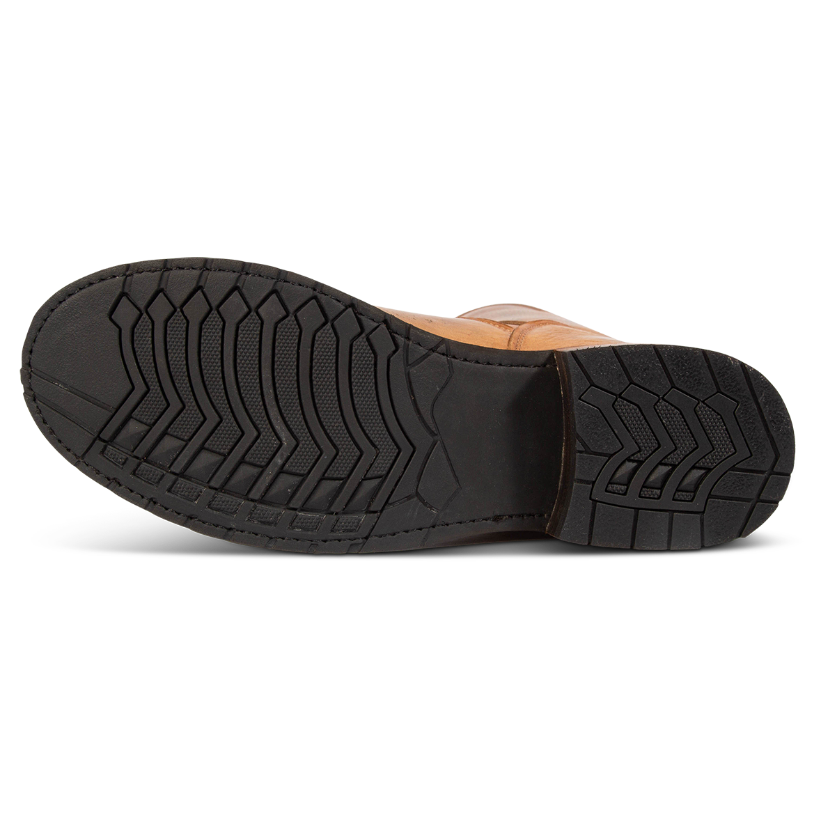 Rubber tread sole on FREEBIRD men's Easton tan tall boot