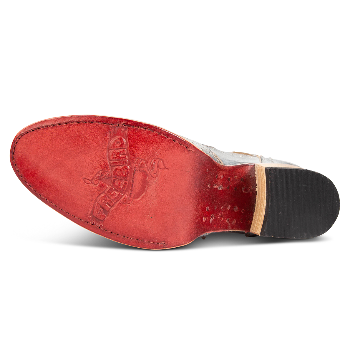 Leather sole imprinted with FREEBIRD on women's Felicity ice multi bootie