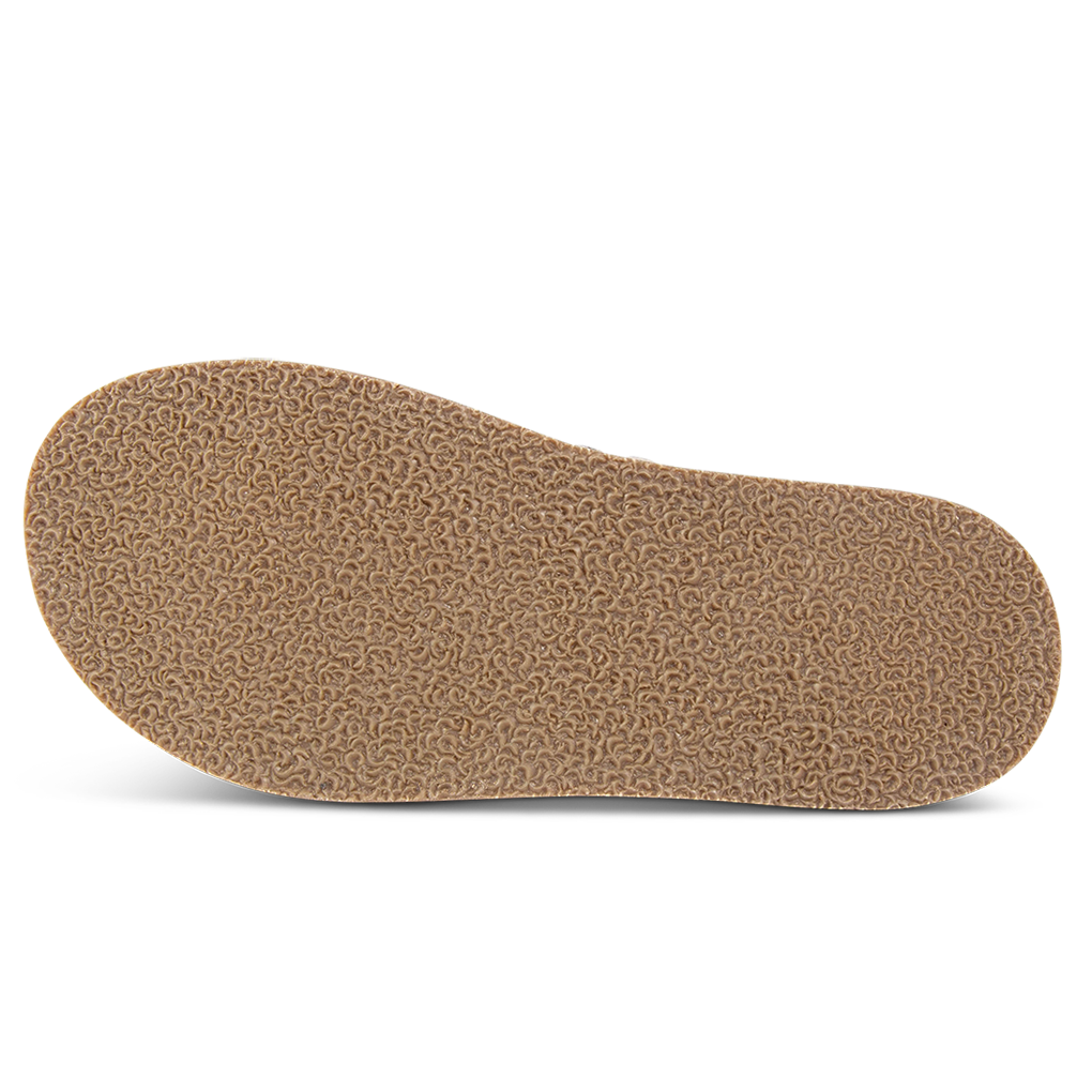 Rubber grip sole on FREEBIRD women's Fleetwood black flat slip-on sandal