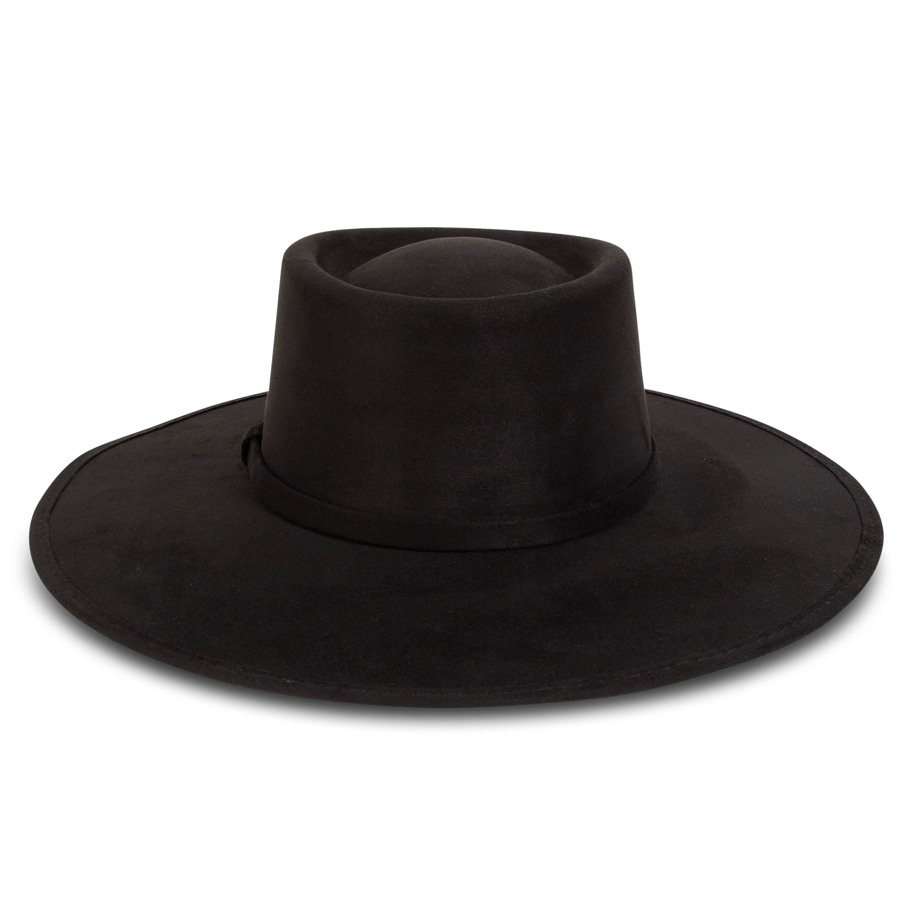 Black hat top with brim