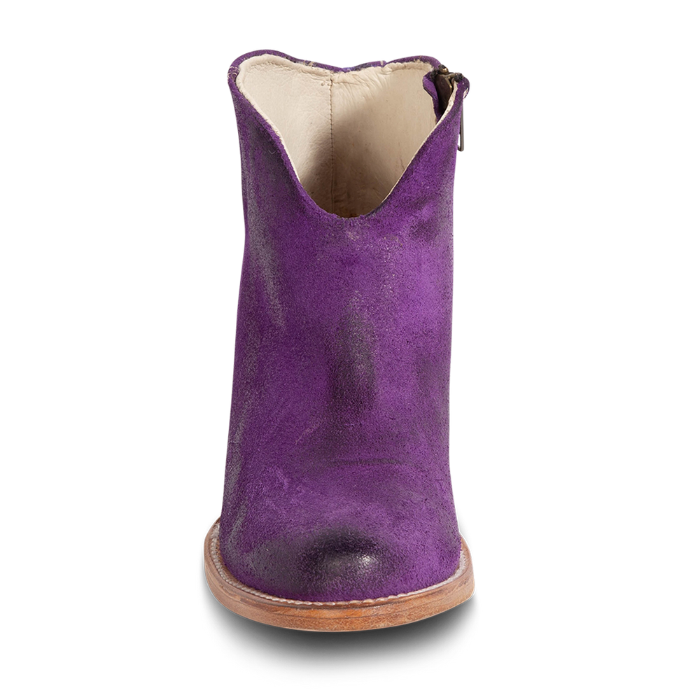 HIPPY Women's Low Heel Suede Bootie Purple | Freebird Stores | Shop ...