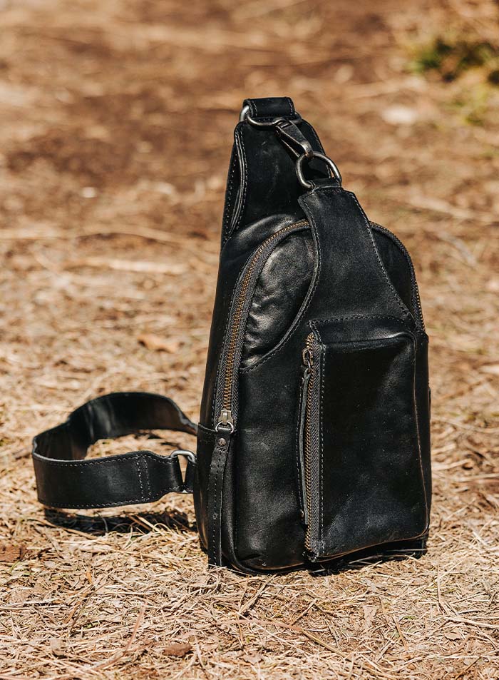 hannah exclusive leather crossbody shoulder bag black