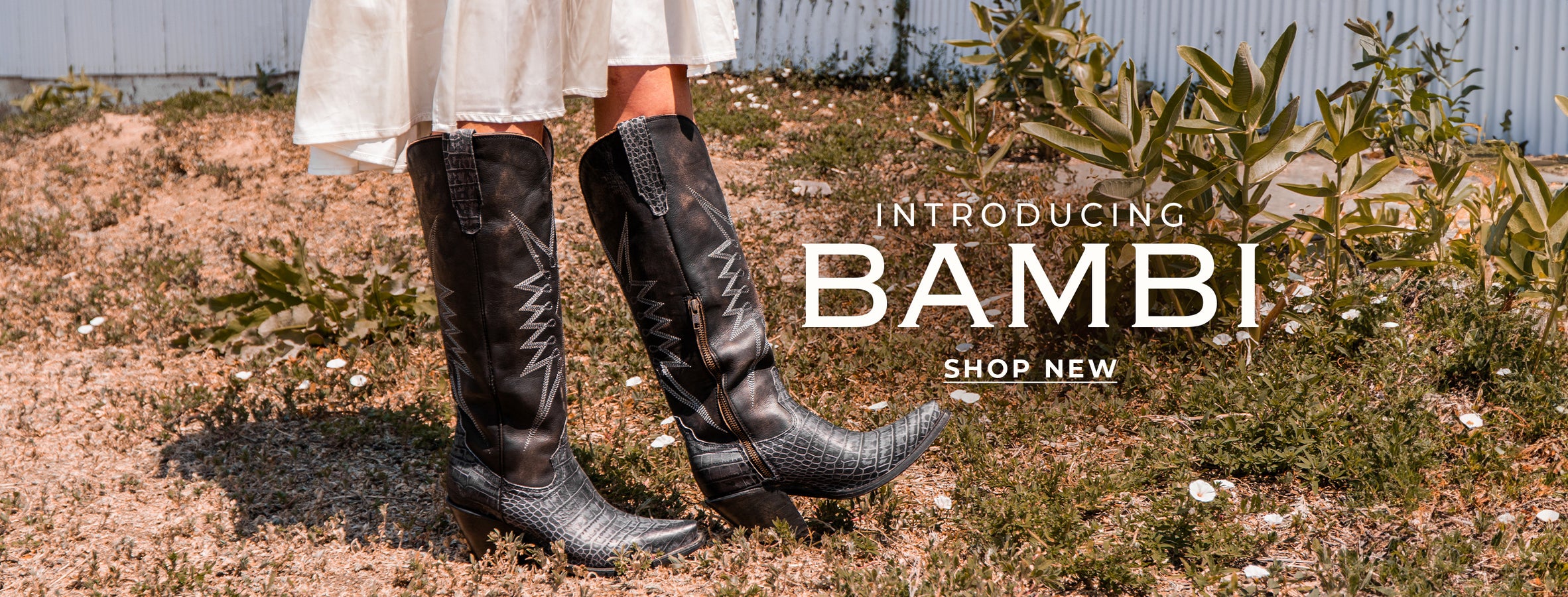 bambi exclusive starburst stitch tall leather boot black croco multi