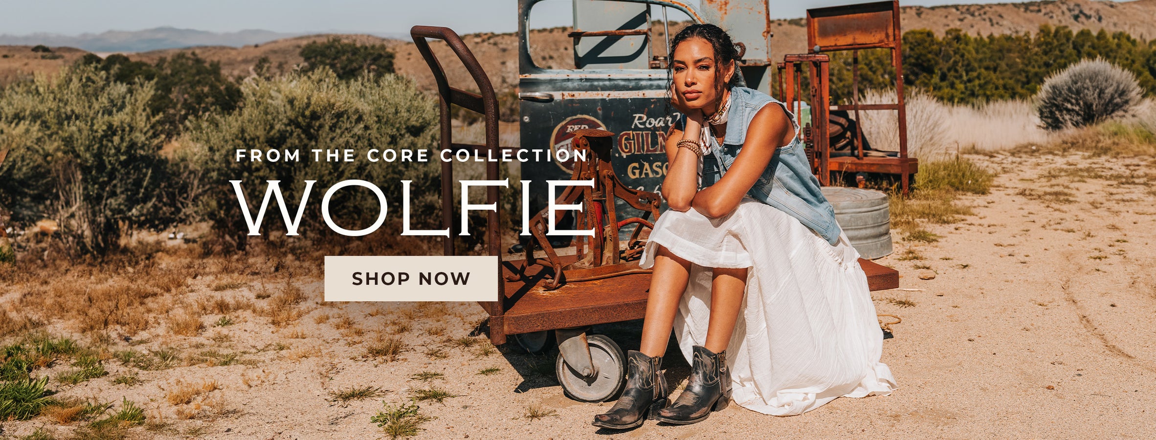 wolfie distressed western womens leather bootie black