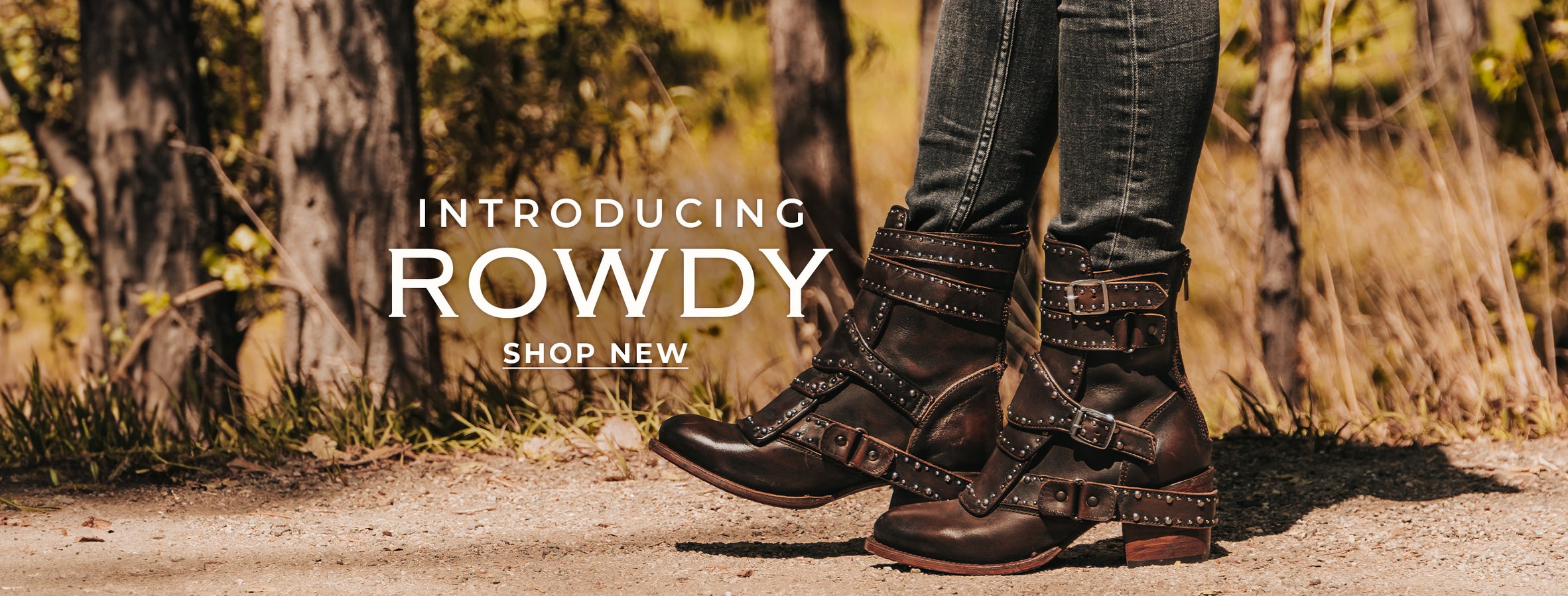 rowdy exclusive womens leather overlay studded bootie brown