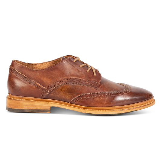 FREEBIRD men's Kensington cognac lace dress shoe with an wingtip toe 