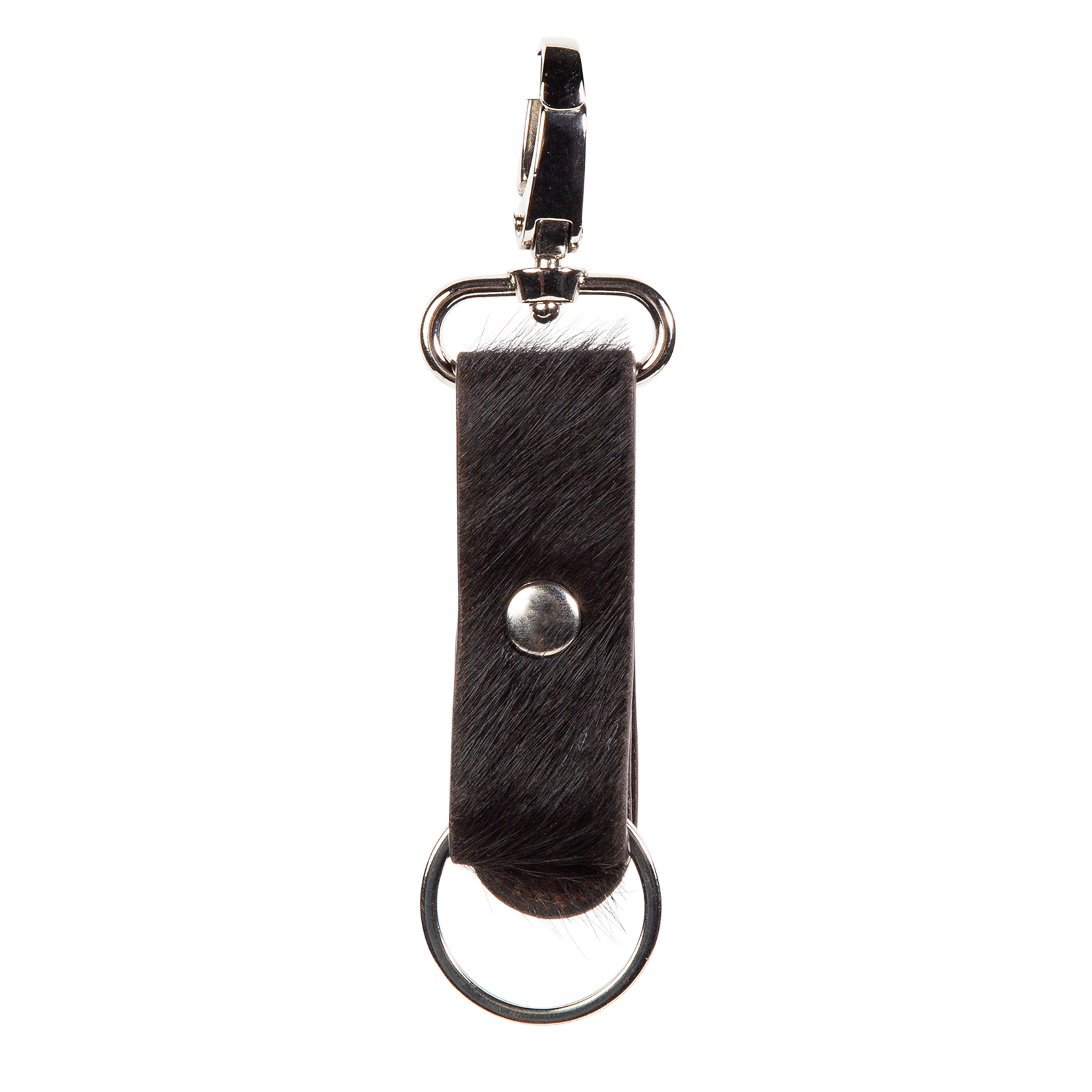 FREEBIRD Keychain black featuring silver hardware 