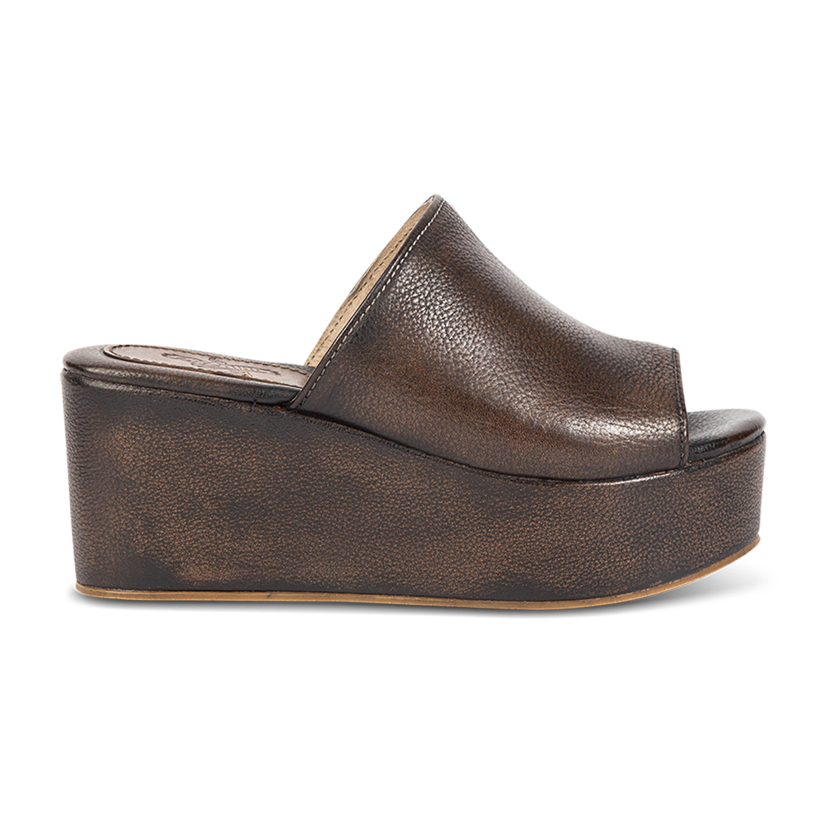 FREEBIRD women's Loveland black slip-on wedge sandal with platform heel