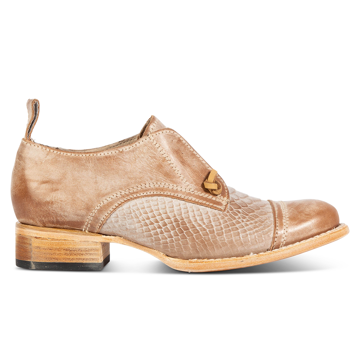 FREEBIRD women's Mabel taupe multi low heel two tone oxford