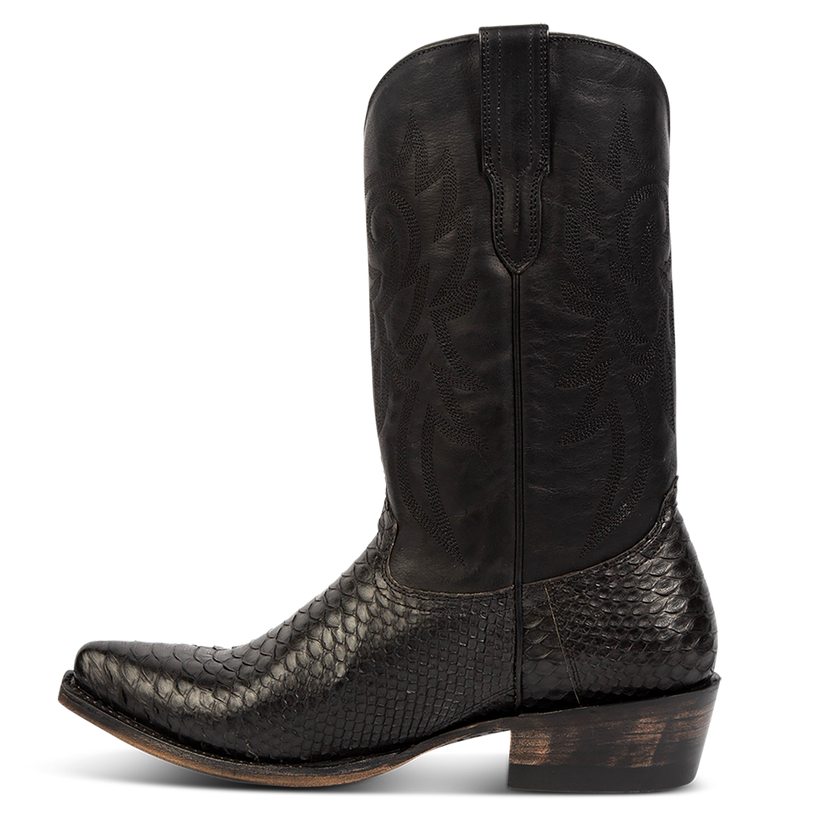 Marshall Men's Black Python Stitched Cowboy Boots | Freebird Stores ...