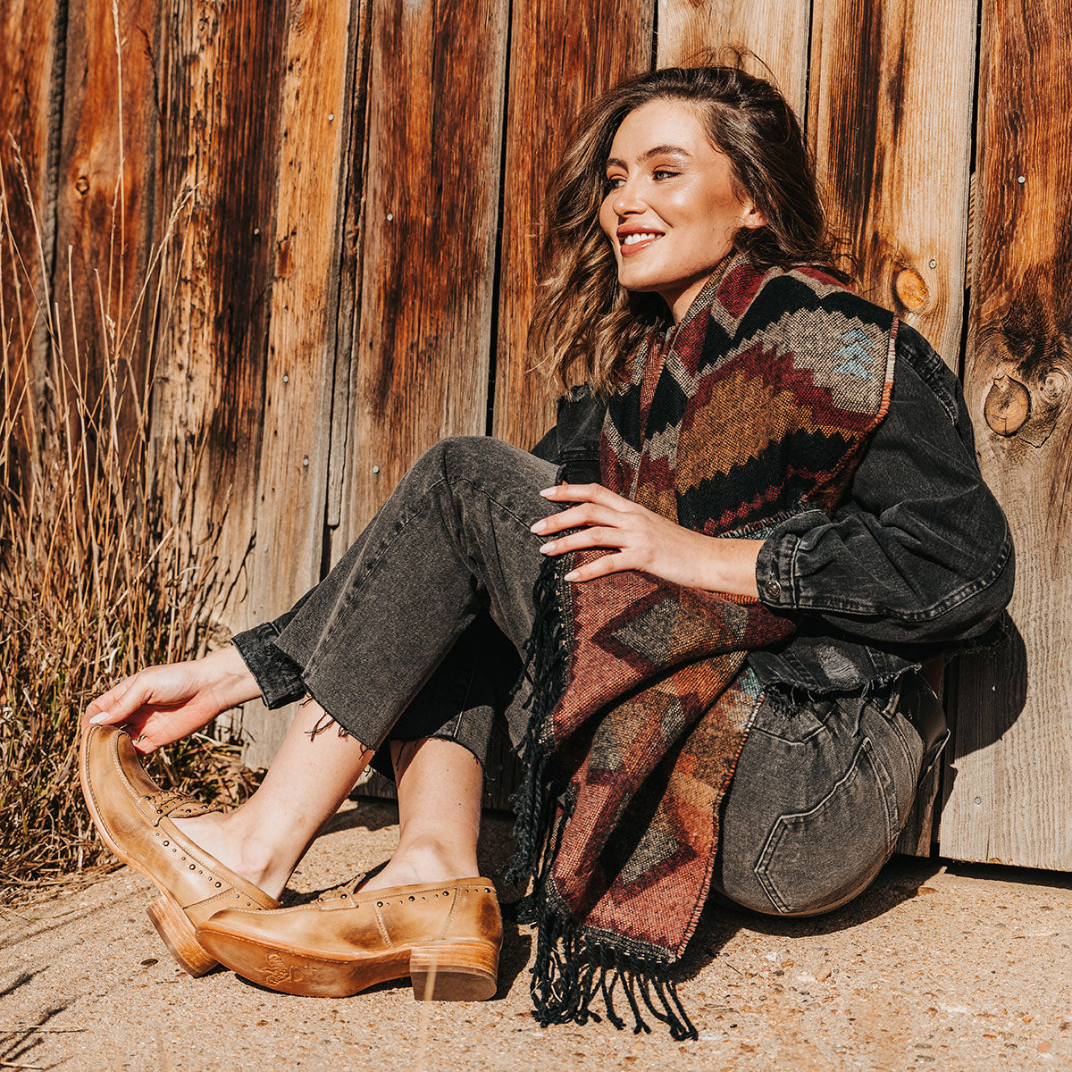 FREEBIRD women's Myla beige leather loafer with stud embellishments, flexible tongue and low block heel lifestyle