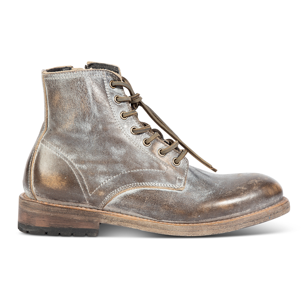 PENDLETON ice white leather front-lacing men's boots featuring heavy-duty eyelets and a rugged outdoor outsole.
